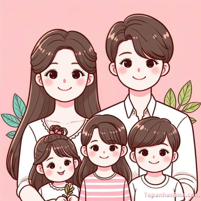 ảnh gia đình chibi 26