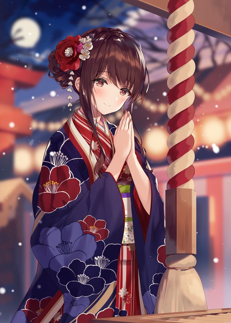 Hình Ảnh Anime Gái Mặc Kimono 1