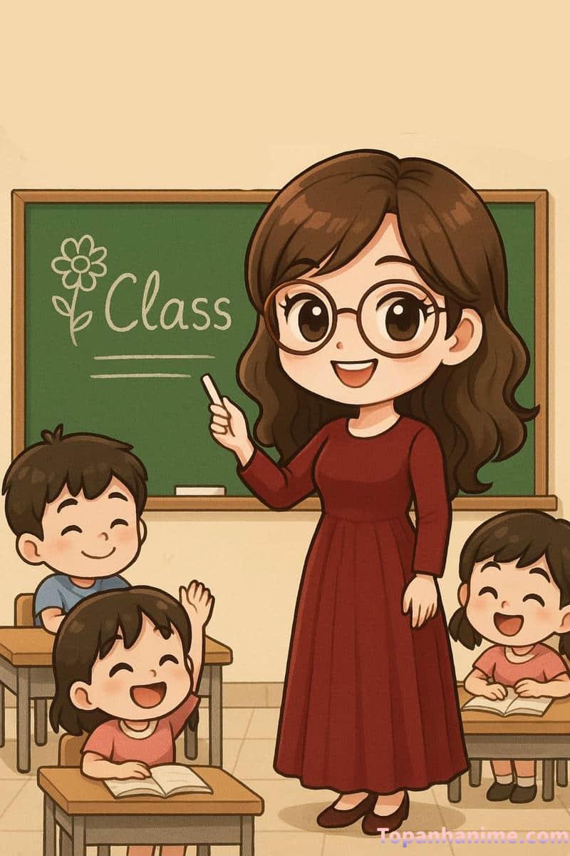 Hình ảnh cô giáo chibi 9