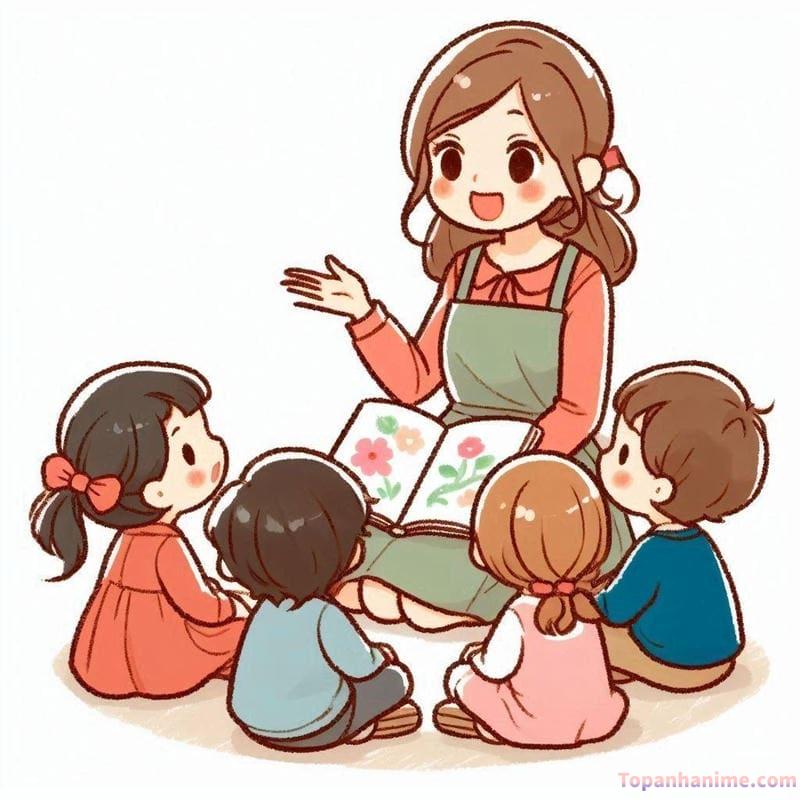 Hình ảnh cô giáo chibi 11