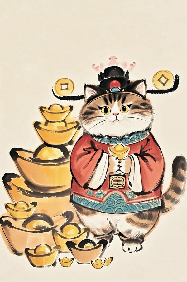 hình ảnh mèo thần tài 11
