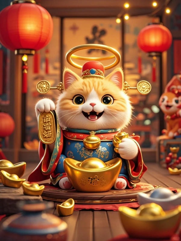 hình ảnh mèo thần tài 7