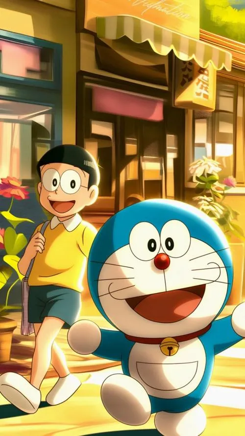 Hình Ảnh Nobita và Doremon cute 8