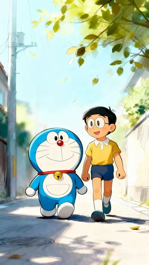 Hình Ảnh Nobita và Doremon cute 11