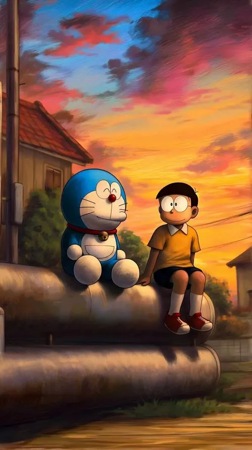 Hình Ảnh Nobita và Doremon cute 25