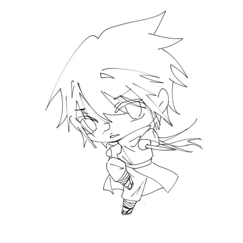 ảnh anime không màu 34