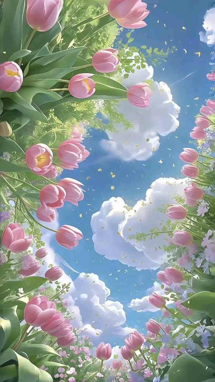 Hình nền hoa tulip chill 6