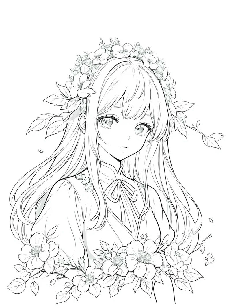 ảnh anime không màu 43