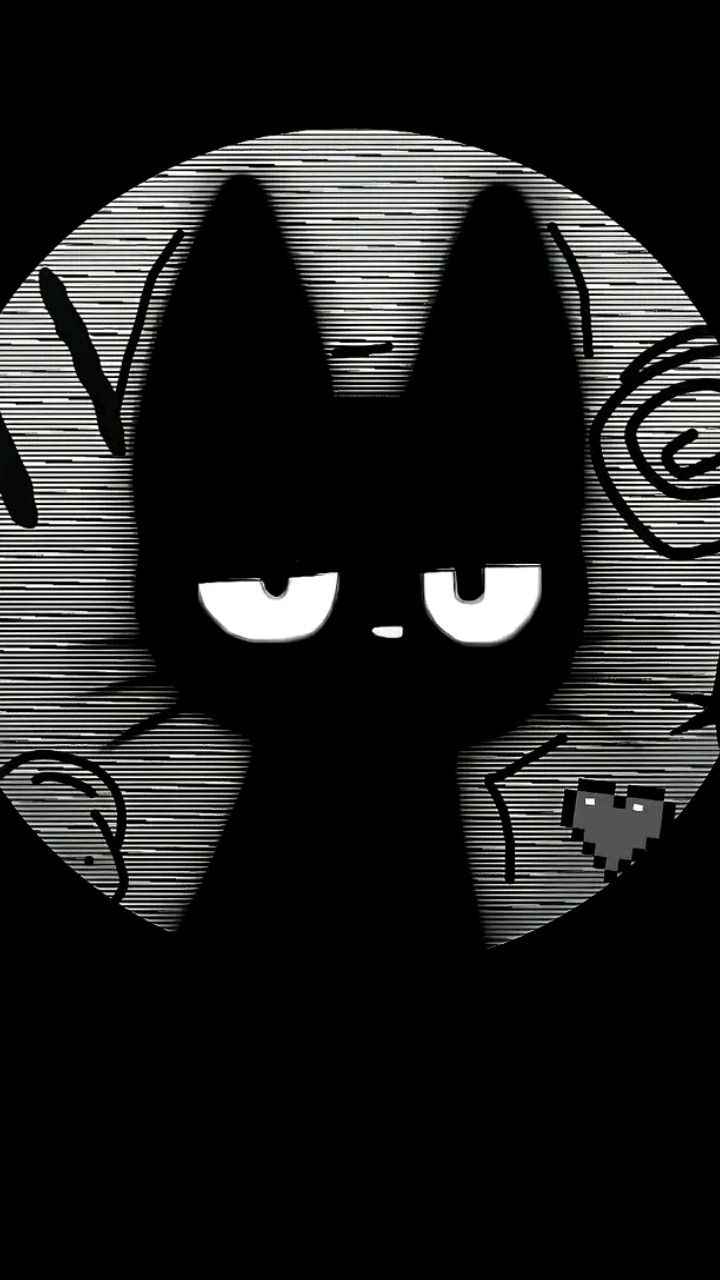 Mèo đen anime 8