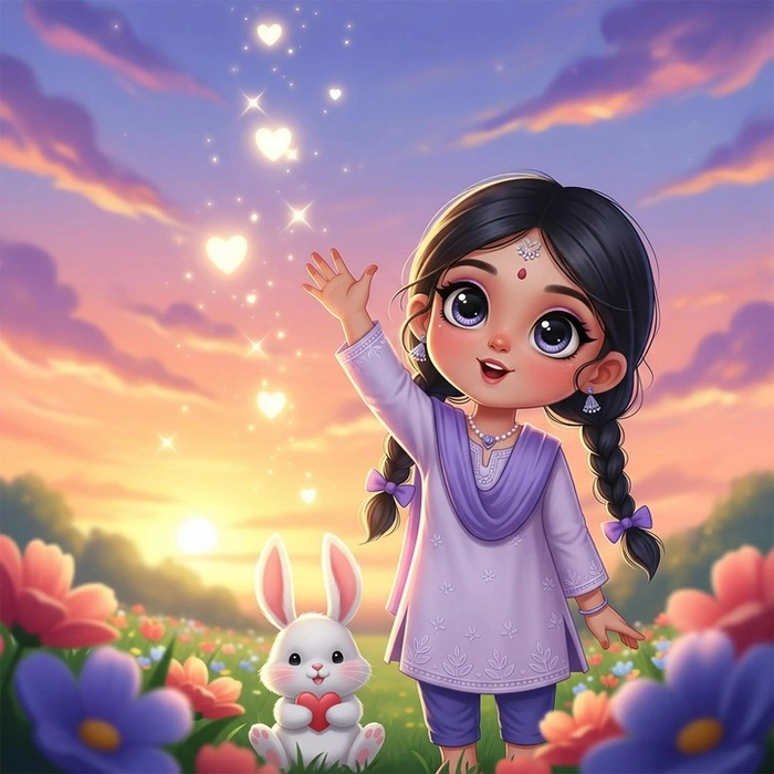 Cute Cartoon Girl Photos for WhatsApp DP 49