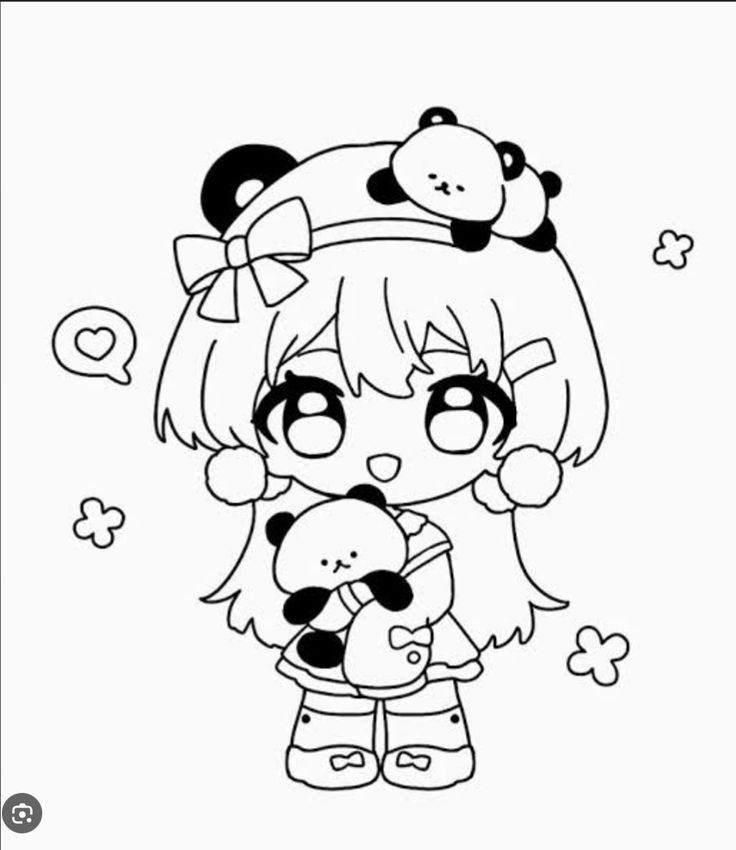 Ngộ nghĩnh anime chibi girl cute dễ vẽ 13