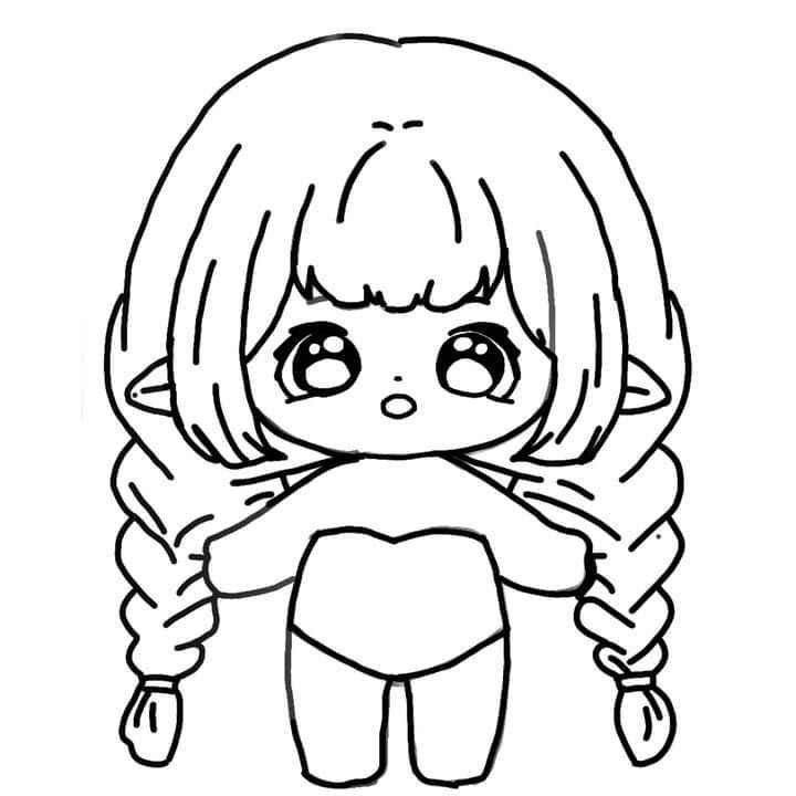 Ngộ nghĩnh anime chibi girl cute dễ vẽ 15