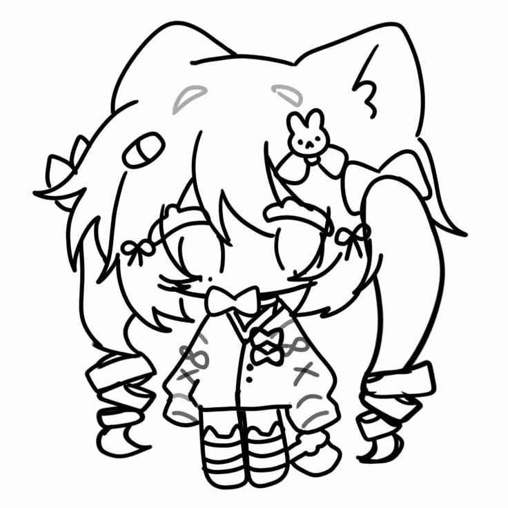 Ngộ nghĩnh anime chibi girl cute dễ vẽ 17