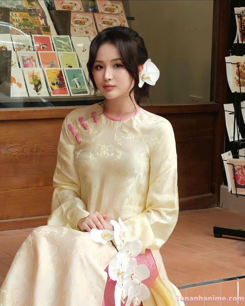 ảnh gái mặc áo dài 69