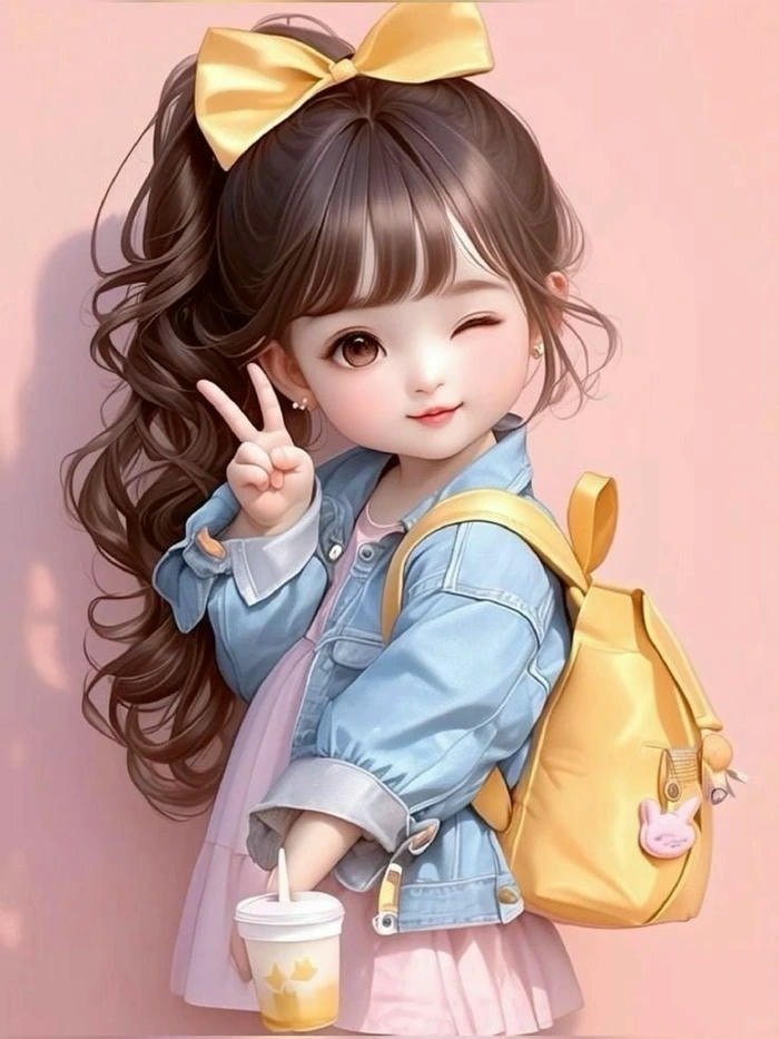 Cute cartoon girl images for whatsapp dp 86