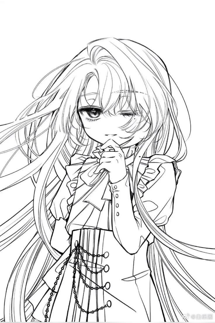 Tranh Tô Màu Anime Girl Ngầu 4