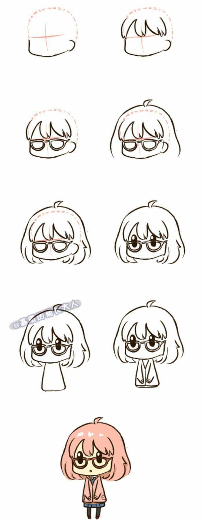 Vẽ Anime Đơn Giản Chibi 14