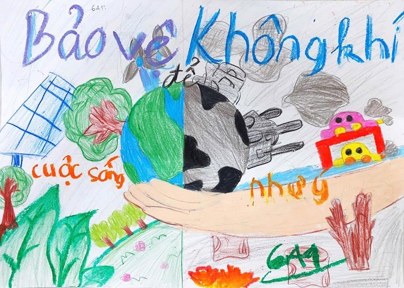 vẽ tranh bảo vệ môi trường 11