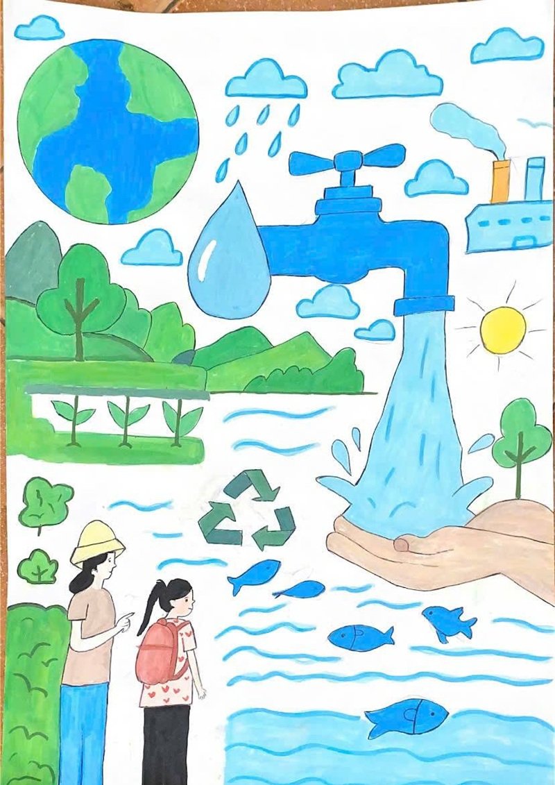vẽ tranh bảo vệ môi trường 20