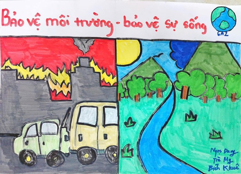 vẽ tranh bảo vệ môi trường 10